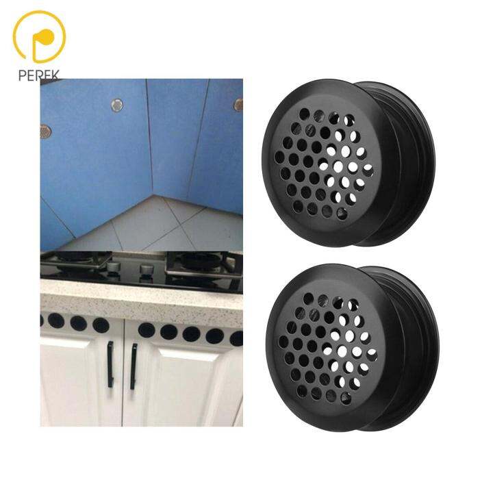 Perfk Circular Soffit Vent, Ventilation Holes, Vent Mesh Hole, for Furniture Grilles
