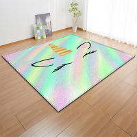 Cartoon Pink Unicorn Carpets Anti-slip Baby Carpets Kids Play Mat Girls Room Decorative Area Rug Living Room Rug and Carpet