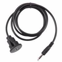 3.5mm Waterproof Flush Mount AUX Extension Cable Male to Female AUX Audio Jack Extend Cables with Install Bracket for Car Boat Cables