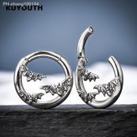 ​KUYOUTH Fashion Stainless Steel Ring Bat Ear Weight Expanders Gauges Magnet Stretchers Piercing Earring Body Jewelry 2PCS