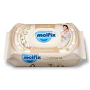 Thùng 12 gói khăn ướt molfix không mùi 100 tờ