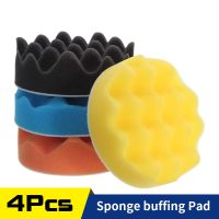 4 Pcs Polishing Pads 3-7 Inch Buffing Compound Sponge Waxing Washing Tool for Car Buffer Polisher Auto Body Paint Care Beauty