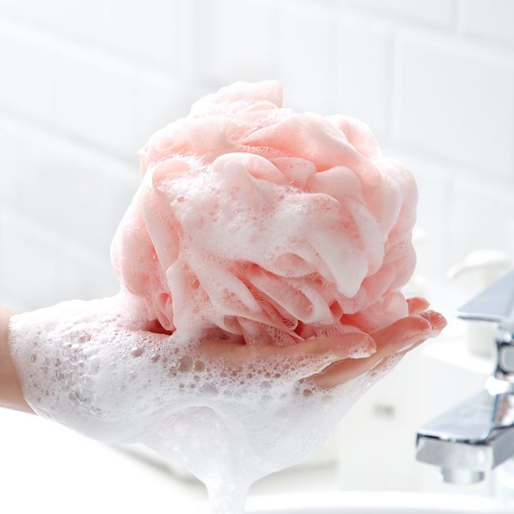yf-flower-bath-ball-towel-scrubber-body-cleaning-letter-mesh-shower-wash-sponge-for-bathroom-accessories