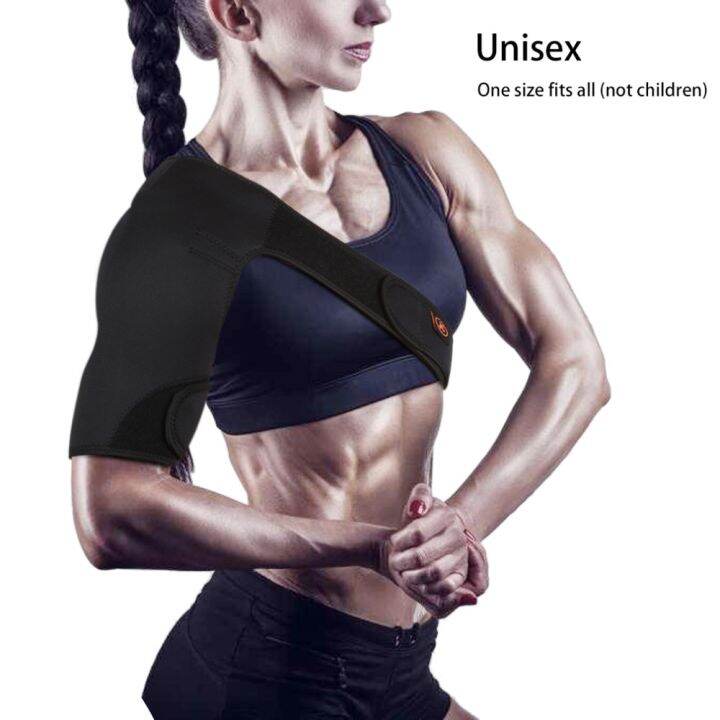 adjustable-breathable-gym-sports-care-single-shoulder-support-back-brace-guard-strap-wrap-belt-band-pads-black-bandage-men-women