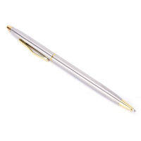 LSHUO 1ชิ้นปากกาลูกลื่นเครื่องเขียนก้านสแตนเลสหมุนปากกาBallpen