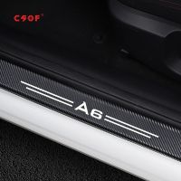 【cw】 Door Threshold Cover Anti Scratch Stickers A6 C5 C7 Car Sill Scuff Plate Carbon Accessories 【hot】