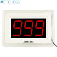 Retekess Wireless Calling Pager System T114 RF Receiver Host Display 999 Channel For Restaurant Cafe Bar Waiter Customer Service