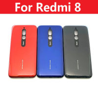 ประตูหลังสำหรับ Xiaomi Redmi 8แผงฝาหลังแบตเตอรี่สำหรับ Redmi 8ซองเก็บแบตเตอรีเคสที่มีส่วนเปลี่ยนปุ่มระดับเสียง