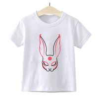 Boys And Girls Cartoon Mask Print T Shirt Kids Funny Short Sleeve Clothes Baby Summer White Fashion Harajuku T-shirt,YKP122