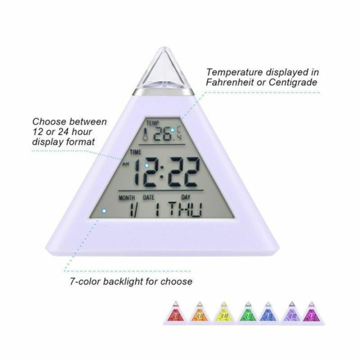 triangle-table-clock-7-variable-color-led-temperature-week-display-digital-alarm-clock-bedside-decorative-clock-table-clock-glow-alarm-clock-digital-table-clock
