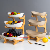 Living Room Home Three-layer Plastic Fruit Plate Snack Plate Creative Modern Dried Fruit Fruit Basket Plastic Dish Candy Dish