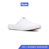 KEDS รองเท้าผ้าใบ เปิดส้น รุ่น MOXIE MULE WASHED TWILL สีขาว ( WF58023 )