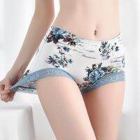 【cw】 Chinese Ink Printing Panties Boxers Elastic Size 5XL Soft Cotton ！