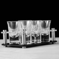 【cw】 Useful Wine Glass Holder Cup Wear Resistant Shot Glasses Tray  Sturdy