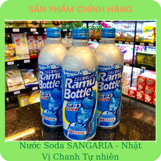 Nước soda sangaria nhật 500ml - hương vị chanh tự nhiên - ảnh sản phẩm 1