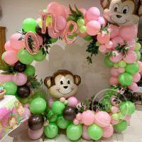 140PCS Jungle Animal Latex Balloon Kit Monkey Foil Balls For Kids Boys Birthday Baby Shower Party Decoration Globos Supplies