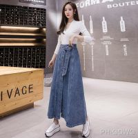 【LZ】¤✕  Jeans saia para senhoras denim longo cintura alta a linha botão roupas 2021 verão moda estilo coreano elegante outwear