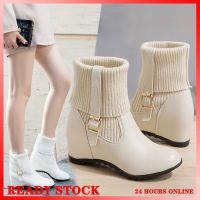 COD dsdgfhgfsdsss hchai shop ready stock boots women ankle boots boot shoes women Hight Increasing Martin Boots Womens British Style Ankle Boots Womens Spring and Autumn Womens Boots Winter plus Velvet Snow Boots Womens Cotton Shoes