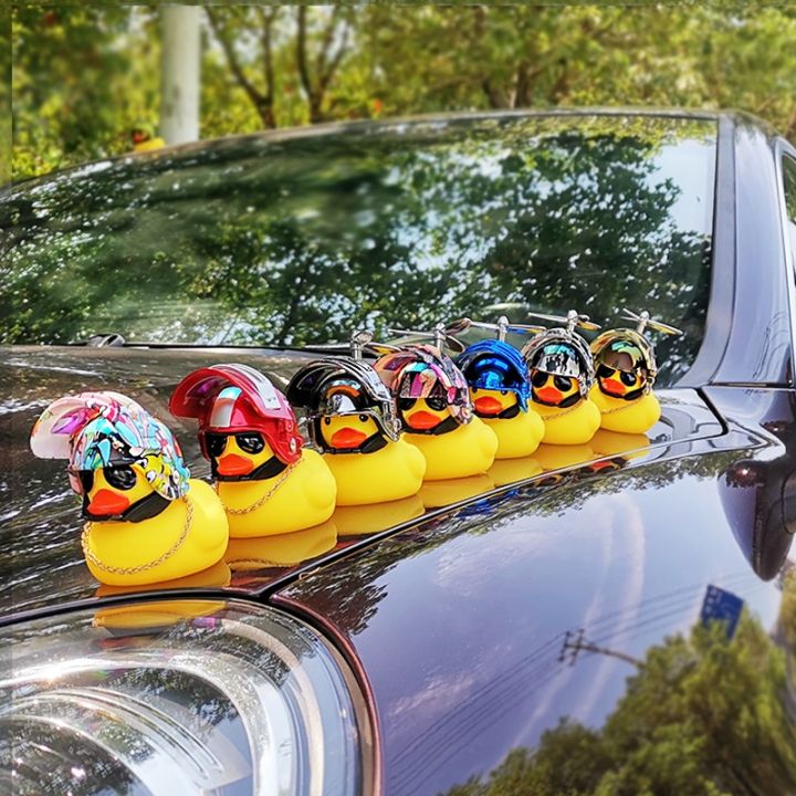 car-interior-decoration-yellow-duck-with-helmet-for-bike-motor-accessories-without-lights-auto-car-accessories-duck-in-the-car