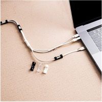 20Pcs Wire Fixing Clamp Cable Clips Desktop Wire Holder Cable Management Device USB Cord Line Organizer