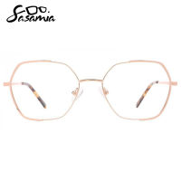 SASAMIA Lady Metal Glasses Frame Women Eyeglasses Transparent Frame Optical Prescription Spectacles Female Goggle Eyewear MW3038