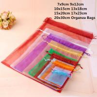 10pcs 15x20 17x23cm 20x30cm Organza Bags Jewelry Bag Organza Jewelry Packaging Bag Jewelry Pouches Christmas Organza Gift Bags Gift Wrapping  Bags