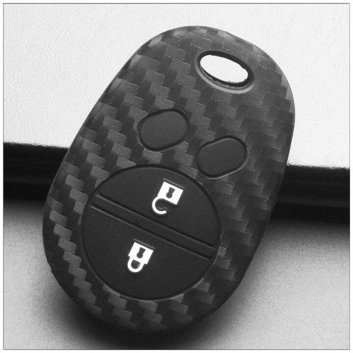 dfthrghd-jingyuqin-carbon-fiber-silicone-car-key-case-fob-cover-for-toyota-sienna-tundra-sequoia-holder-protected-cover-keychain