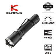 Đèn pin tác chiến phản ứng nhanh KLARUS XT11GT PRO V2 độ sáng 3300 lumen chiếu xa 410m cổng sạc Type-C pin sạc 18650 3100mAh (kèm theo) Đèn Đèn pin thumbnail