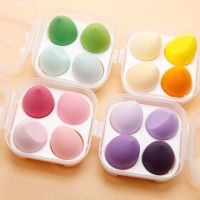 4pcs Makeup Blender Cosmetic Puff Makeup Sponge with Storage Box Foundation Powder Sponge Beauty Tools Women Make Up Accessories