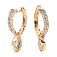[COD] 8-shaped earrings 2022 new European and net red temperament female retro 585 rose gold wholesale