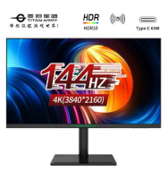 Titan Army 28" Gaming/Art Monitor 144HZ 4K UHD 3840 x 2160 16:9 IPS Panel,  HDR400 FreeSync, 1.07B+ Colors, KVM USB3 HUB, Calibrated Colors Accuracy ∆E＜2  WCG/Color Gamut  sRGB 100%, DCI-P3 95%, AdobeRGB 90%, VESA, DP USB-C HDMI - P28H2V