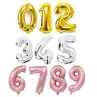 1pc 16 32 40 inch Figures Foil Rose Gold Number Balloon Float Air Inflatable Balls Birthday Party Decoration Kid Wedding Balloon Balloons