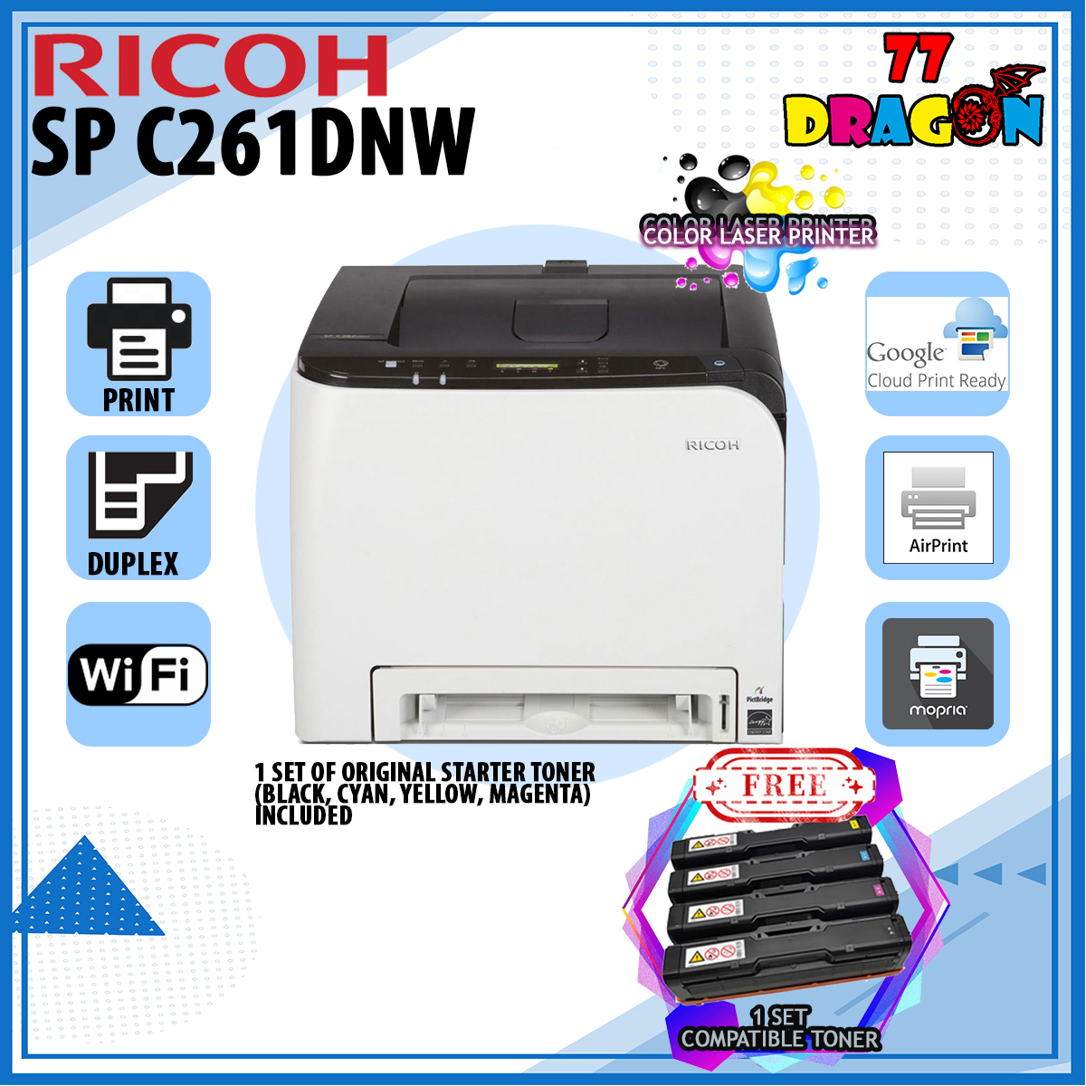 ricoh sp c250dn connect wifi