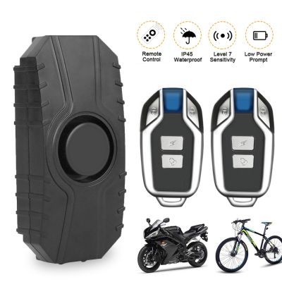【LZ】♟  Anti-Theft Veículo Sistema de Alarme de Segurança com Controle Remoto Alto Vibração Sensor Sem Fio Motocicleta Bicicleta 113dB