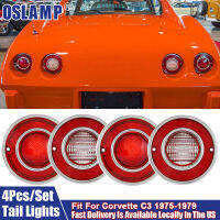 4PcsSet Tail Lights Backup Light Fit For Chevrolet Corvette C3 1975 1976 1977 1978 1979 Car Tail Light Signal Lamp Without Bulb