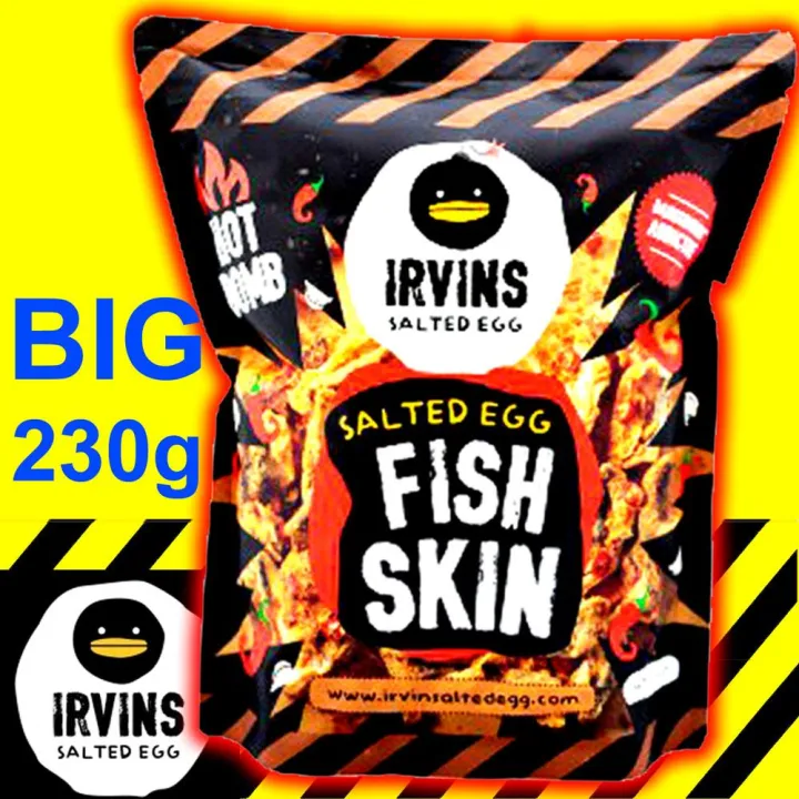 [Ready stock] Irvin Spicy Hot Bomb Salted Egg Fish Skin Irvins [Halal