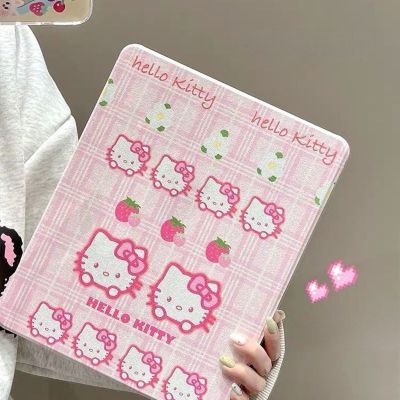 Sanrio Hello Kitty Case Ipad แท็บเล็ต7 8 9 2022หมุนได้องศา360ขนาดเล็ก6ขาตั้งรุ่นแอร์หรูหรา10 Ipad Pro