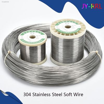 ◘﹉▩ 304 Stainless Steel Spring Wire Soft Wire 1mm/1.2mm/1.5mm/2mm/2.5mm/3mm Steel Wire Rope Handmade DIY