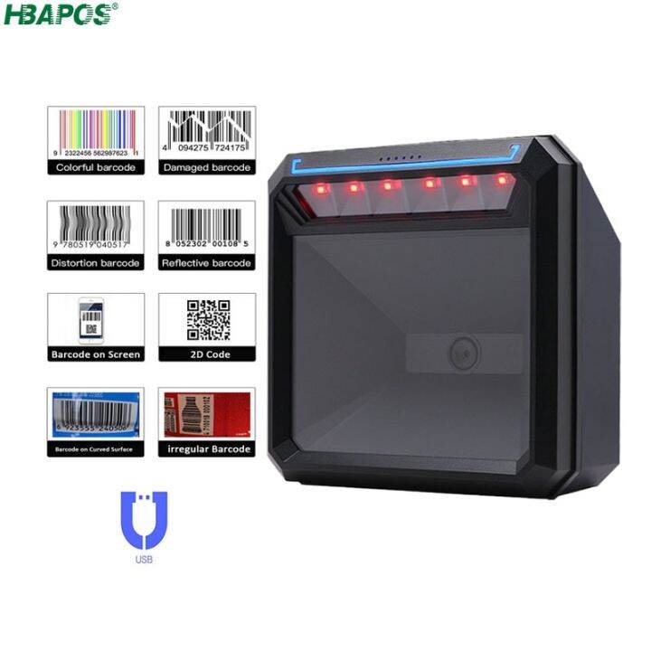 2D Barcode Scanner Omnidirectional 1D 2D QR Code Desktop Bar Code Usb