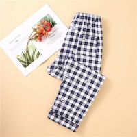 ✜☾◑Mens pajamas, cotton spring trousers, home pants, thin, casual loose, large size, male access control男士睡裤 纯棉春长裤家居裤全棉薄款休闲宽松大码男门禁 .6