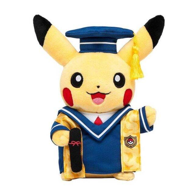 28CM TAKARA TOMY Pokemon Graduated Phd Pikachu Plush Toys Kawaii ...