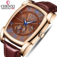 「Dark blue watch」 CHENXIQuartz MenMen 39; SClock Relógio Masculino BrownWristwatches 2022 NewErkek ลาก่อน S Aati