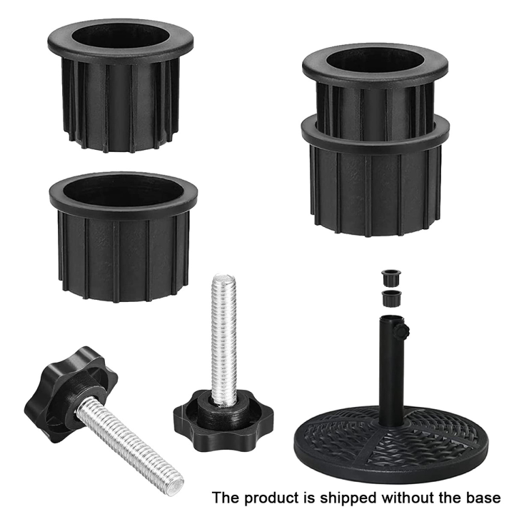 2-sets-outdoor-patio-umbrella-base-stand-replacement-parts-umbrella-base-bracket-hole-ring-plug-cover-and-cap