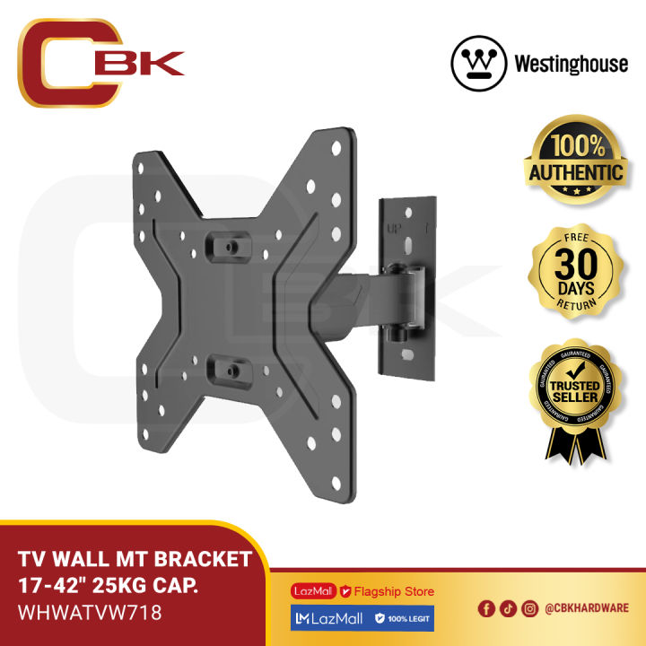 Westinghouse WATVW718 TV Wall Mount Bracket for LED Televisions and Smart monitors  17-42 Inch (Black) Lazada PH