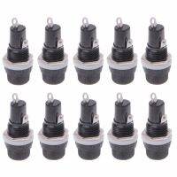 BGEKTOTH 10 Pcs 32mm AC 125V 15A Electrical Panel Mounted 5x20mm Fuse Holder For Radio Auto Stereo 1A60503