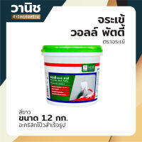 จระเข้ วอลล์ พัตตี้ เคมีโป๊ว เคมีโป๊วผนัง ตราจระเข้ ขนาด 1.2 กก. สีขาว อะคริลิกโป๊วสำเร็จรูป