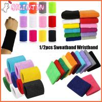 91LINTIN 1/2pcs ร้อน ยามห่อยาม วอลเลย์บอล บาสเก็ตบอล กีฬา Sweatband วงเทนนิสมือ สายรัดข้อมือผ้าฝ้าย สายรัดข้อมือยิมเหงื่อ