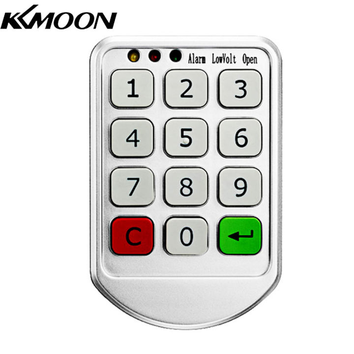 kkmoon-ตู้อิเล็กทรอนิกส์ล็อคปุ่มกดล็อคอิสระและเปิดโหมดการทำงานคู่3ตัวบ่งชี้สีแหล่งจ่ายไฟฉุกเฉินป้องกันรหัสผ่านล็อคตู้