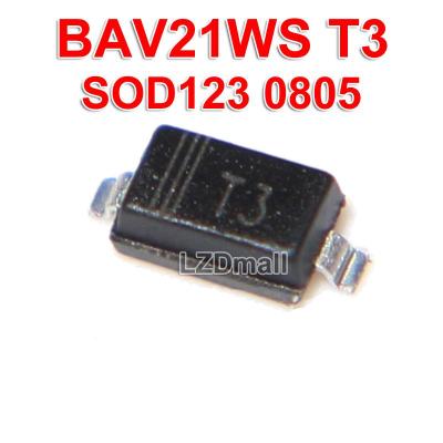 100Pcs Bav21w Bav21ws T3 Bav21 Sod123 0805 Smd สัญญาณขนาดเล็ก Switching Diode