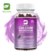 BEWORTHS Calcium Magnesium Zinc Gummies with Vitamin D3 for Muscle